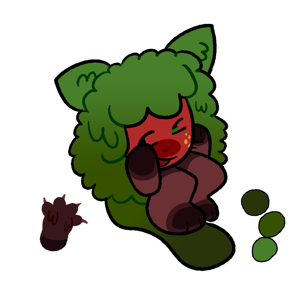 Strawberry therian form reference image