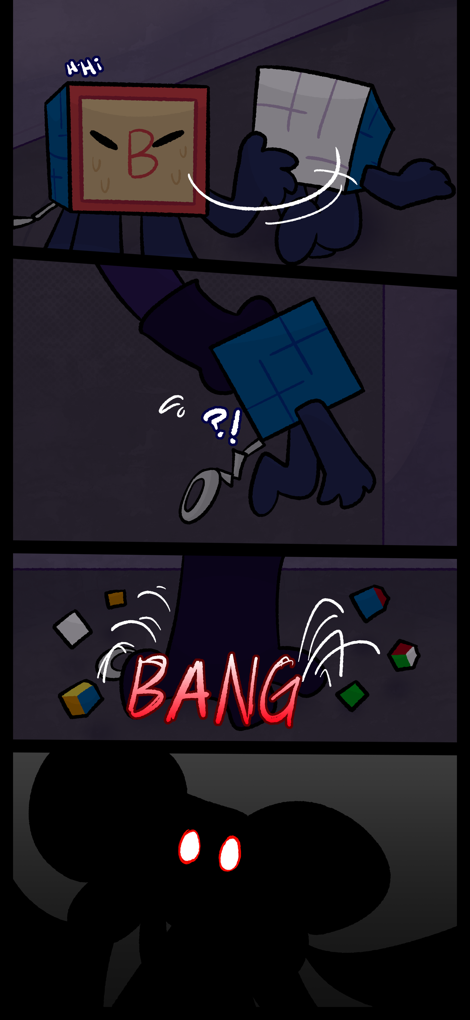 The object a puzzle cube waves in fear before trying to run away. Lydia grabs the object and smashes it into pieces on the ground while staring in fury.