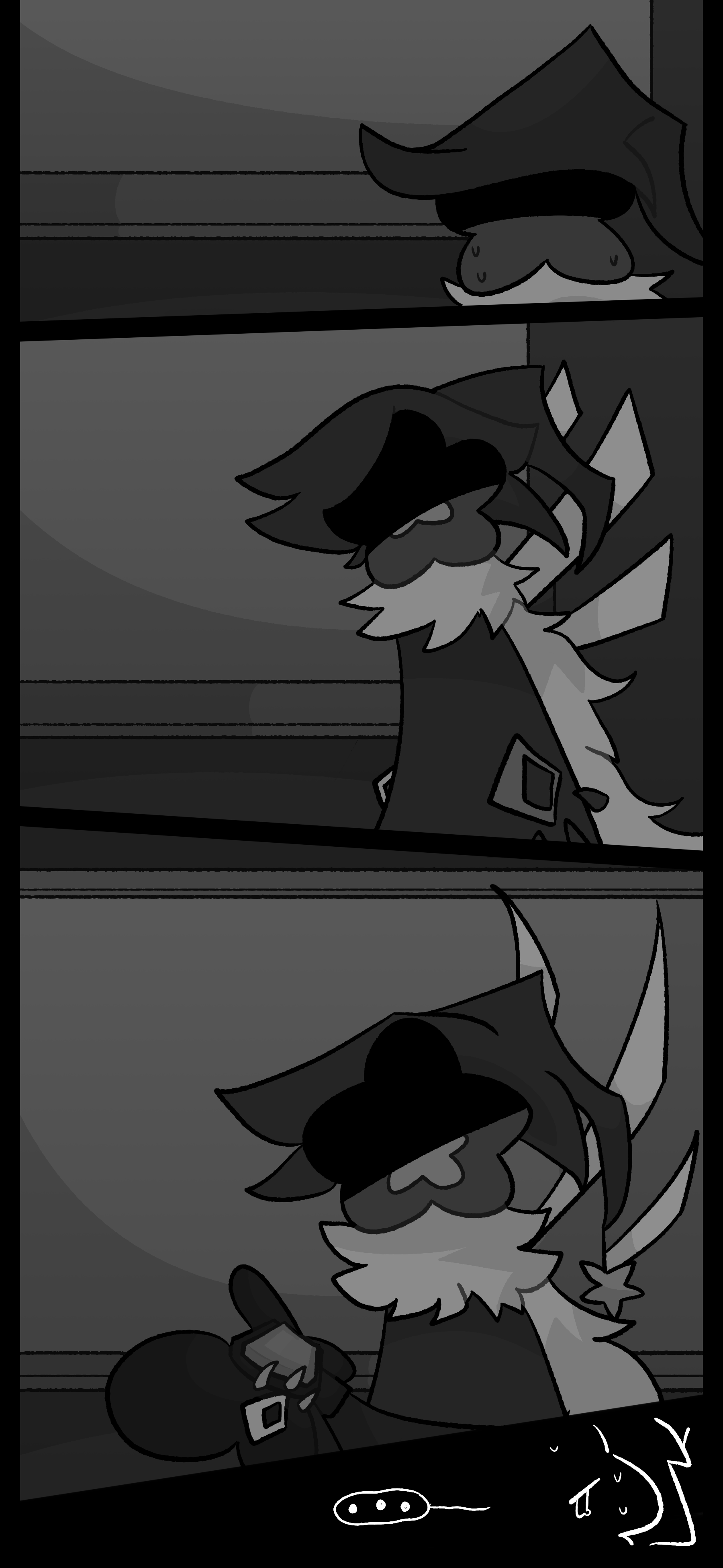 Juno whose eyes are shrouded in darkness slowly approaches a dying Lydia and says nothing.