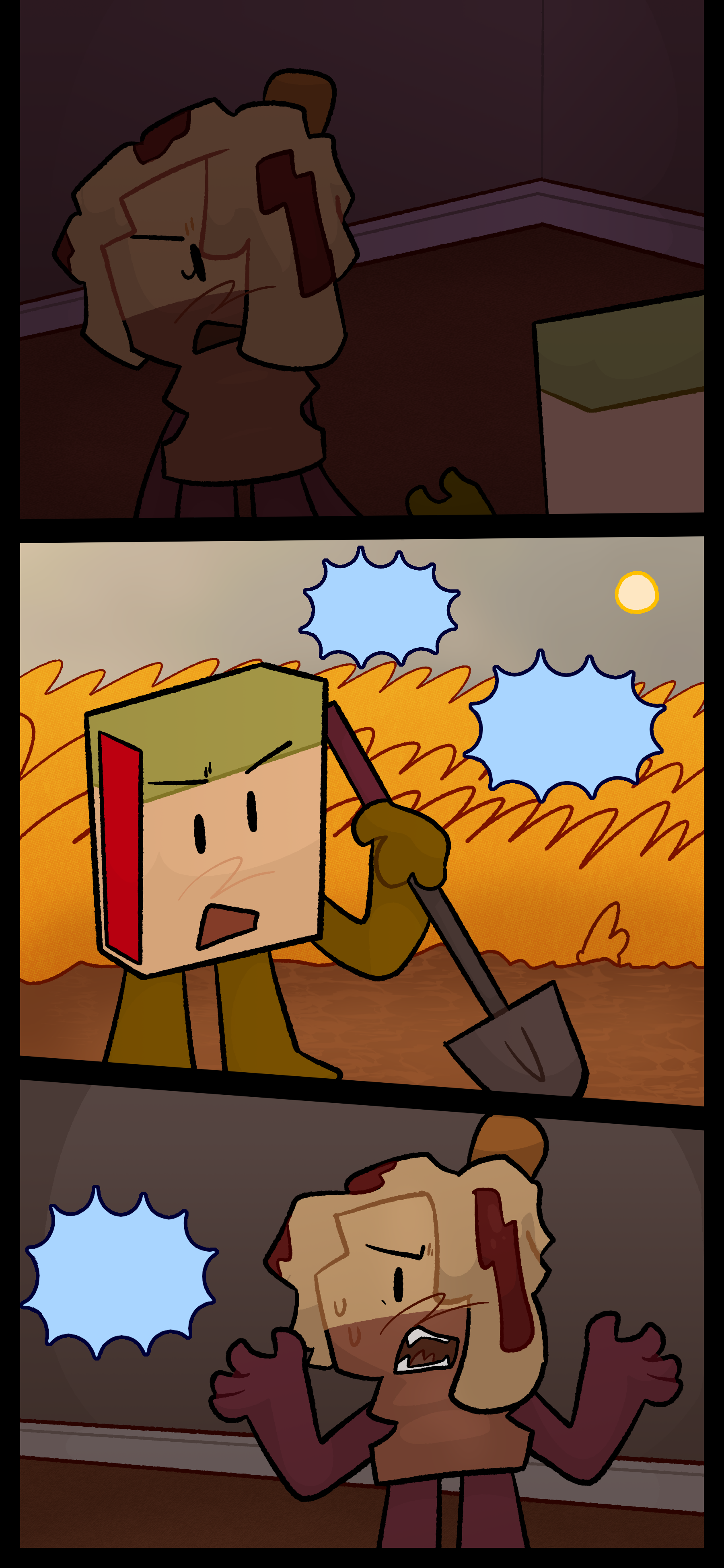 Avery can be seen saying something angrily in front of Lance. Lance can be seen shouting in the field. Avery can be seen shouting inside.