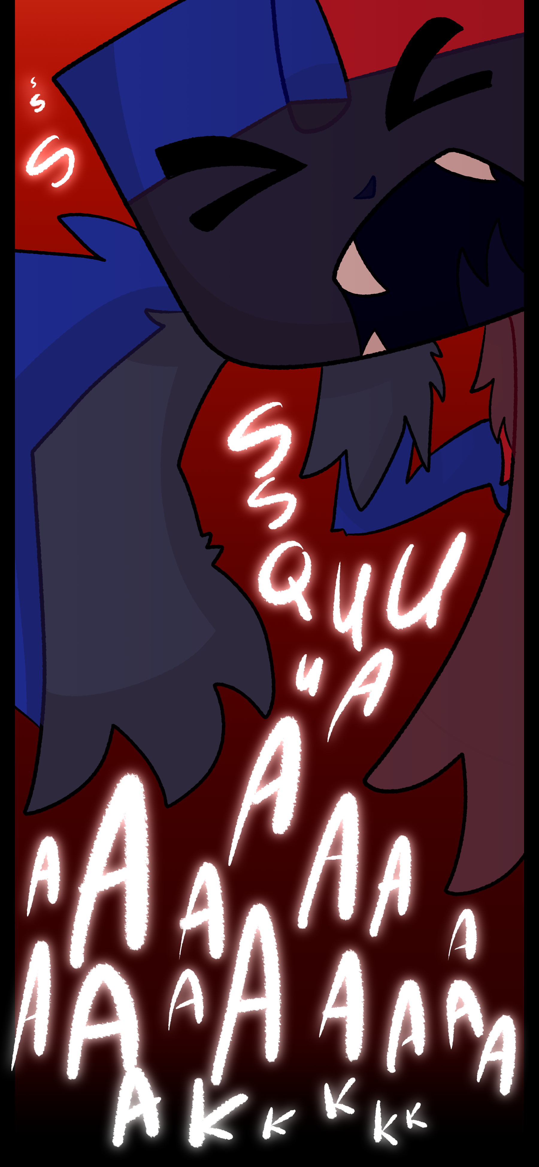 Keiji makes a loud squak as she flies towards the object.