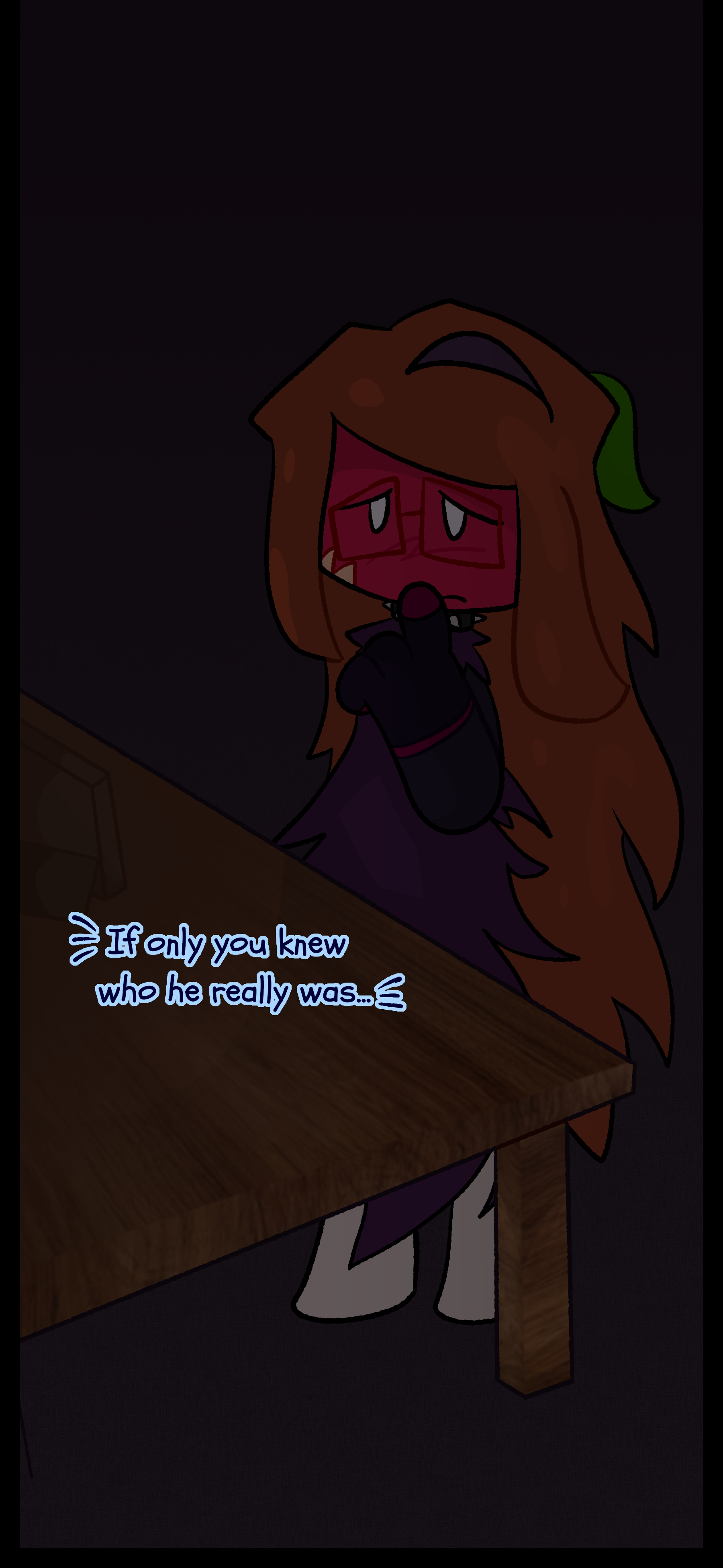 Esme signs to herself "If only you knew who he really was..."