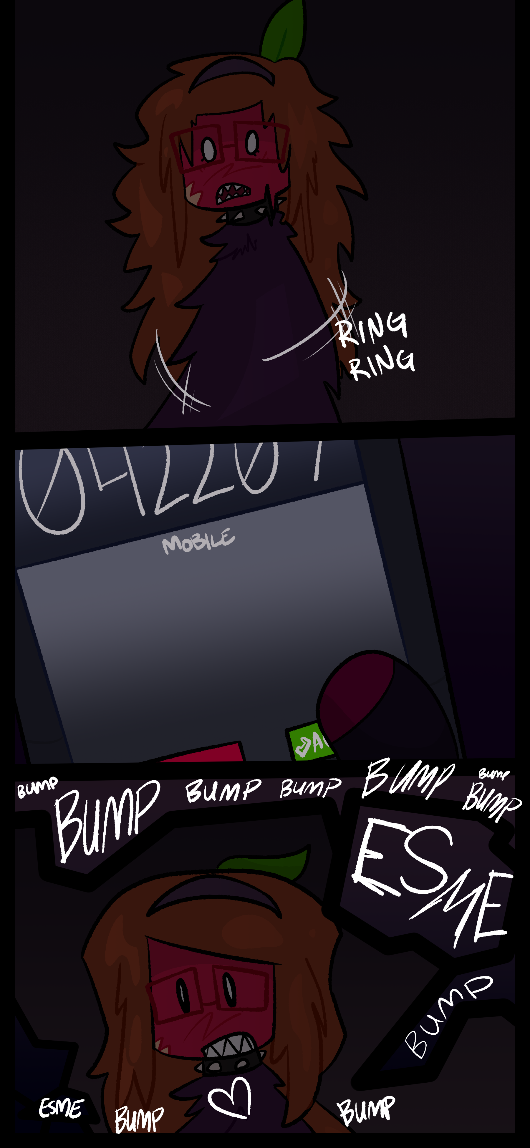 Esme is surprised by her phone ringing. She pulls out her phone to see a call from the number "0 4 2 2 0 7." As she picks up her heart begins to beat and she hears her name being called from around her.