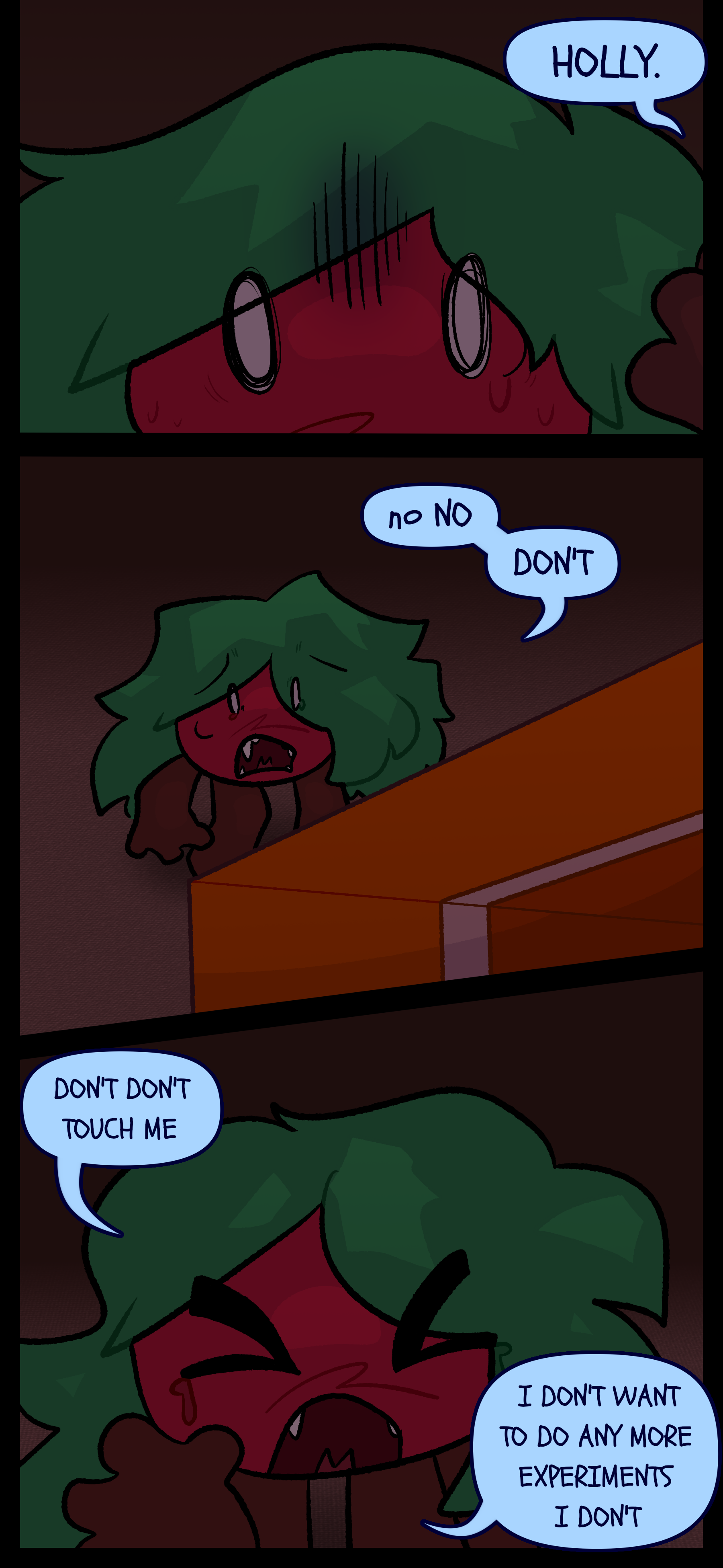 Kate hears her name being called. She jumps out of bed and yells "no NO DON'T. DON'T DON'T TOUCH ME. I DON'T WANT TO DO ANY MORE EXPERIMENTS I DON'T."