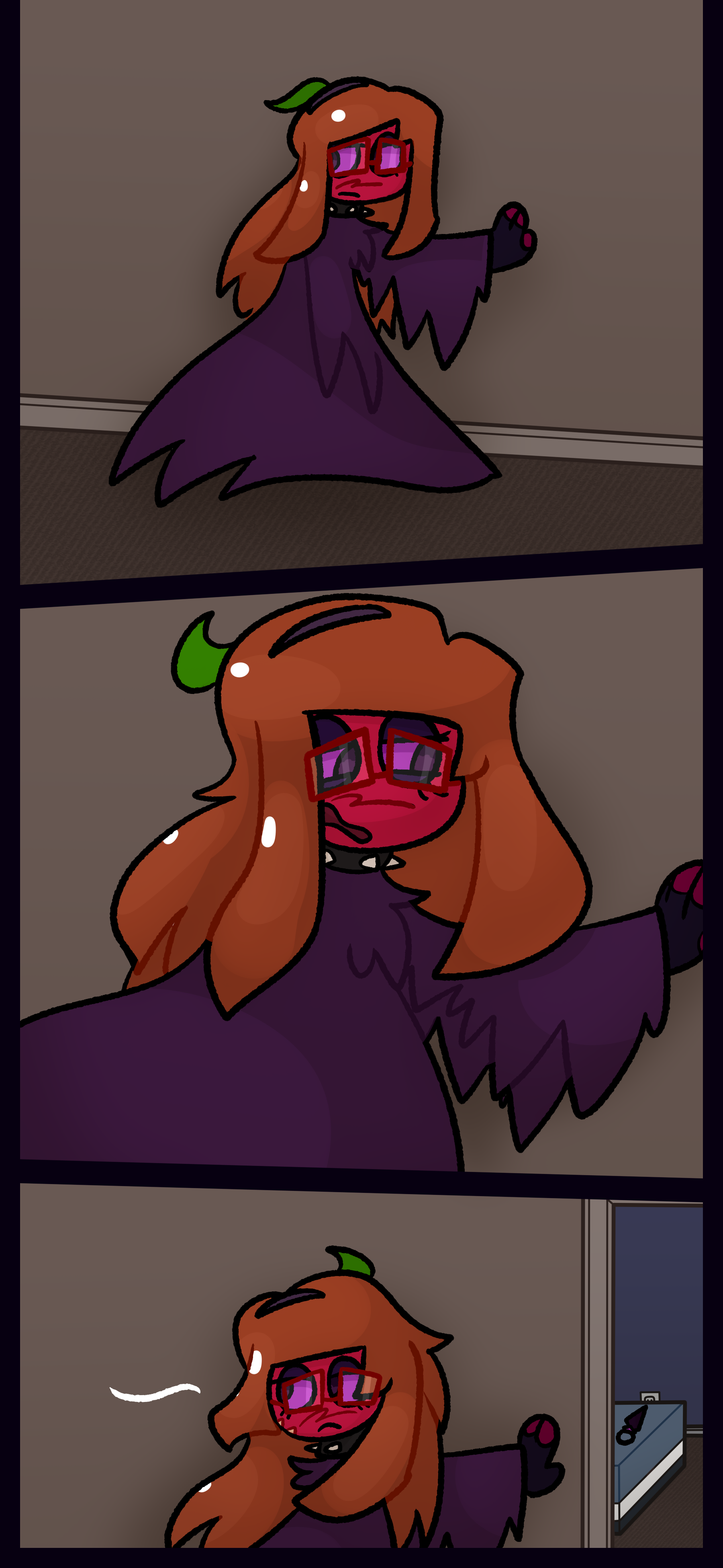 Esme walks over to her room to retrieve the sword with an uneasy expression on her face.