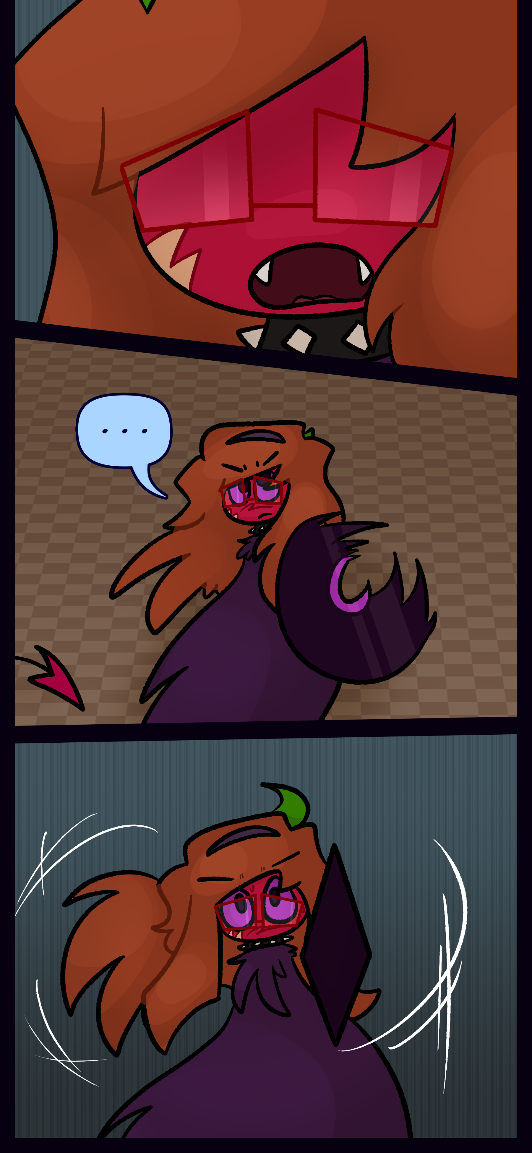 Esme looks in shock before brandishing the blade and pointing it at Phaedra."