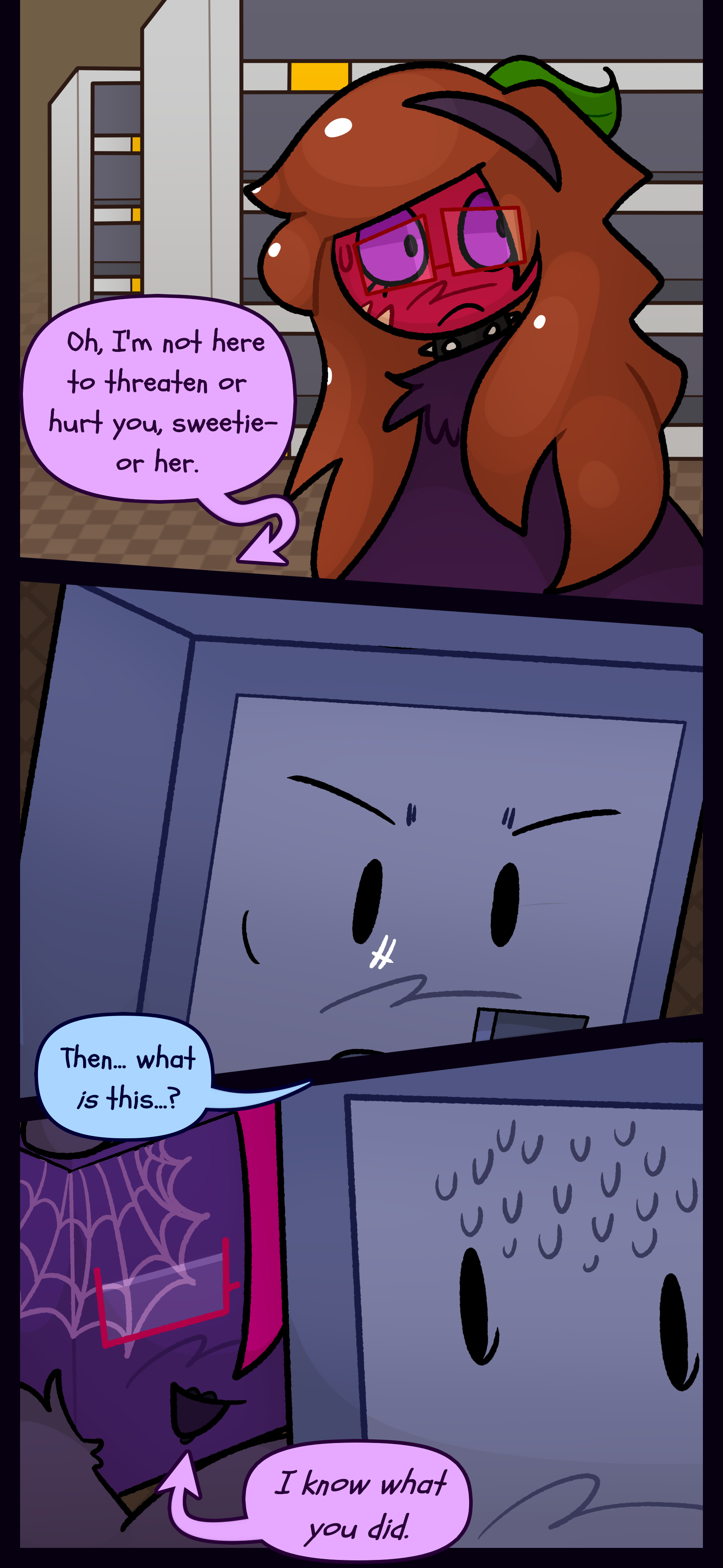 Esme looks worried as Phaedra continues "Oh I'm not here to threaten or hurt you sweetie... Or her." Montag asks "Then... what is this?" Phaedra leans into his ear and whispers "I know what you did." Montag begins to sweat.