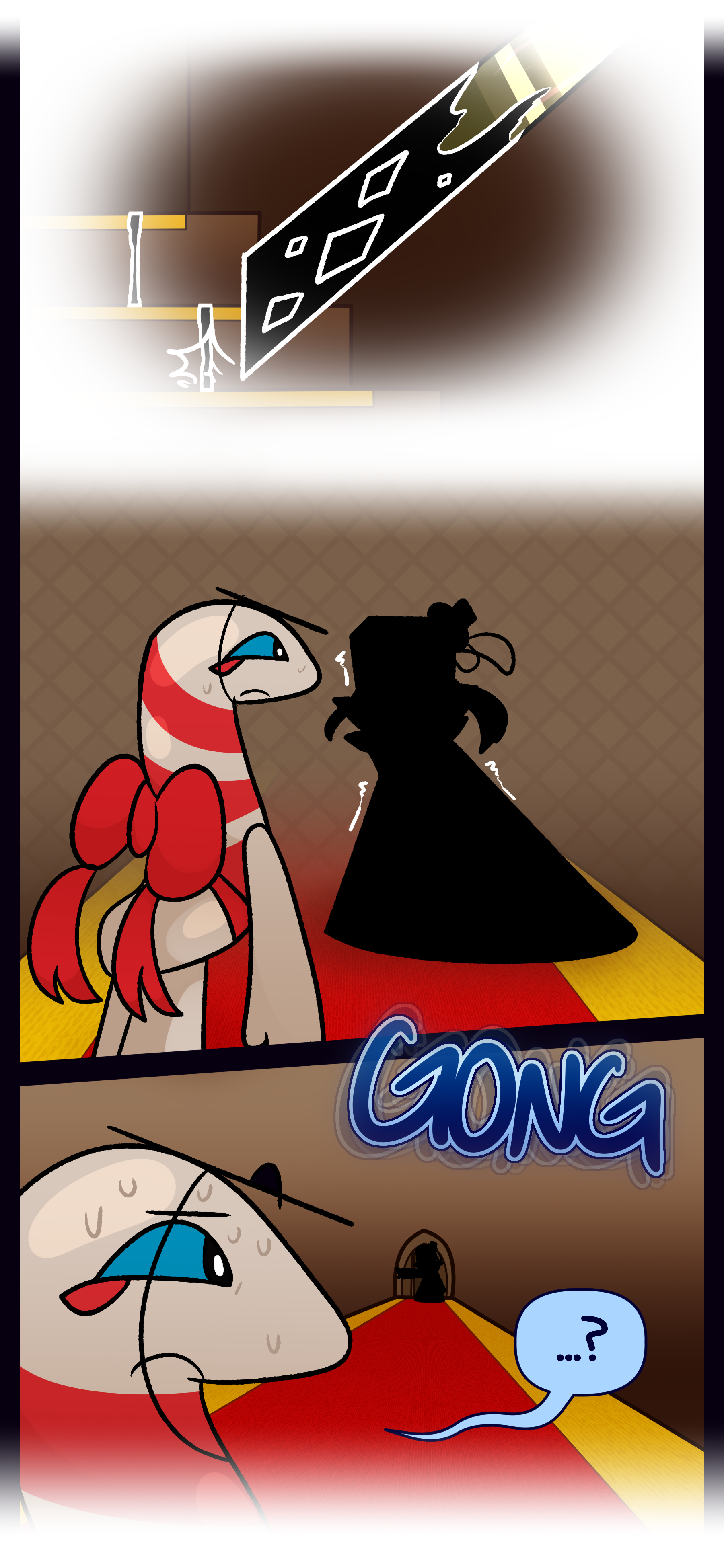 Lyra shouts "-HEARTLESS, UNLOVING KILLER!" His blood flies into her face as she stabs him repeatedly. The myrellite sizzles upon his face. Lyra stares down at him.