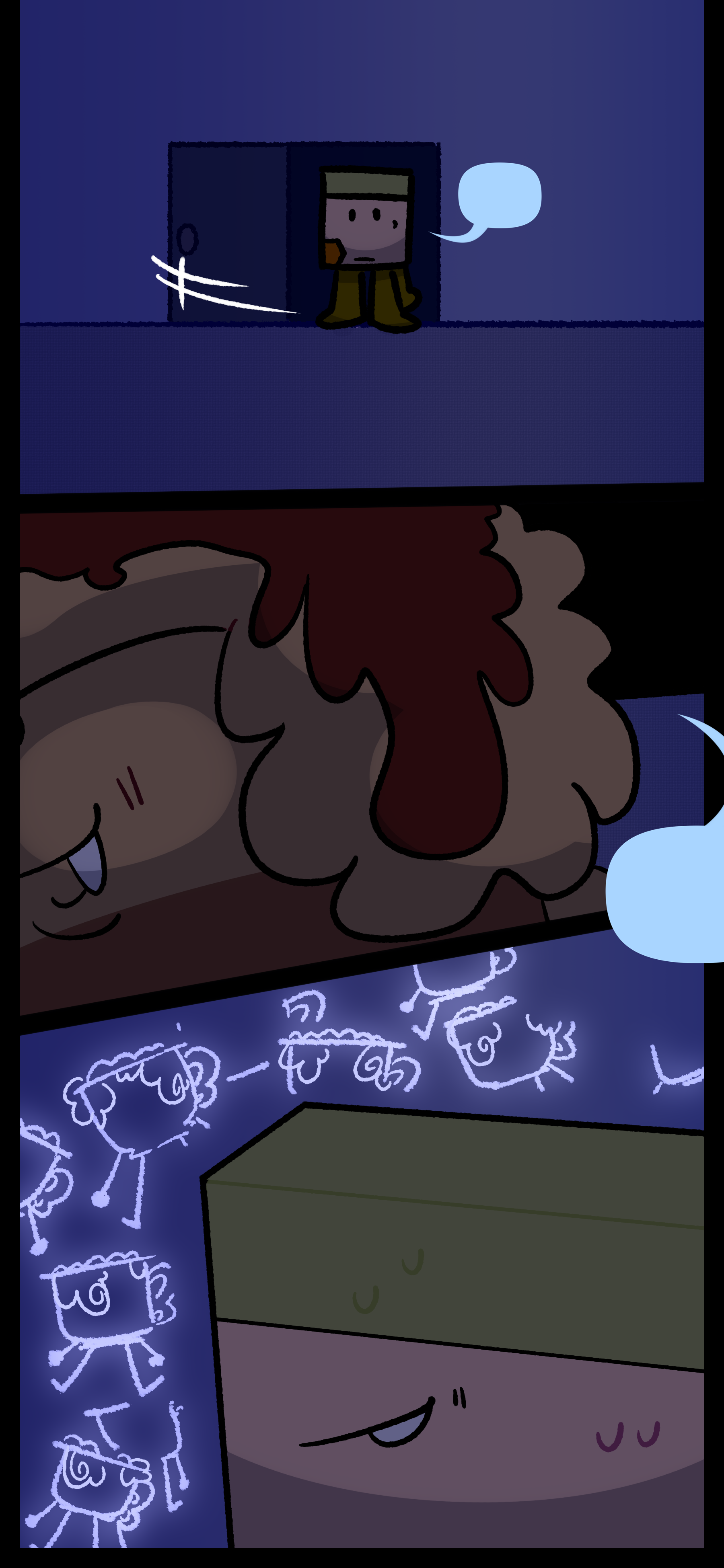 Later Lance pushes open Avery's door. He comforts her as she lays on the floor tearing up as he reminisces about Lora.