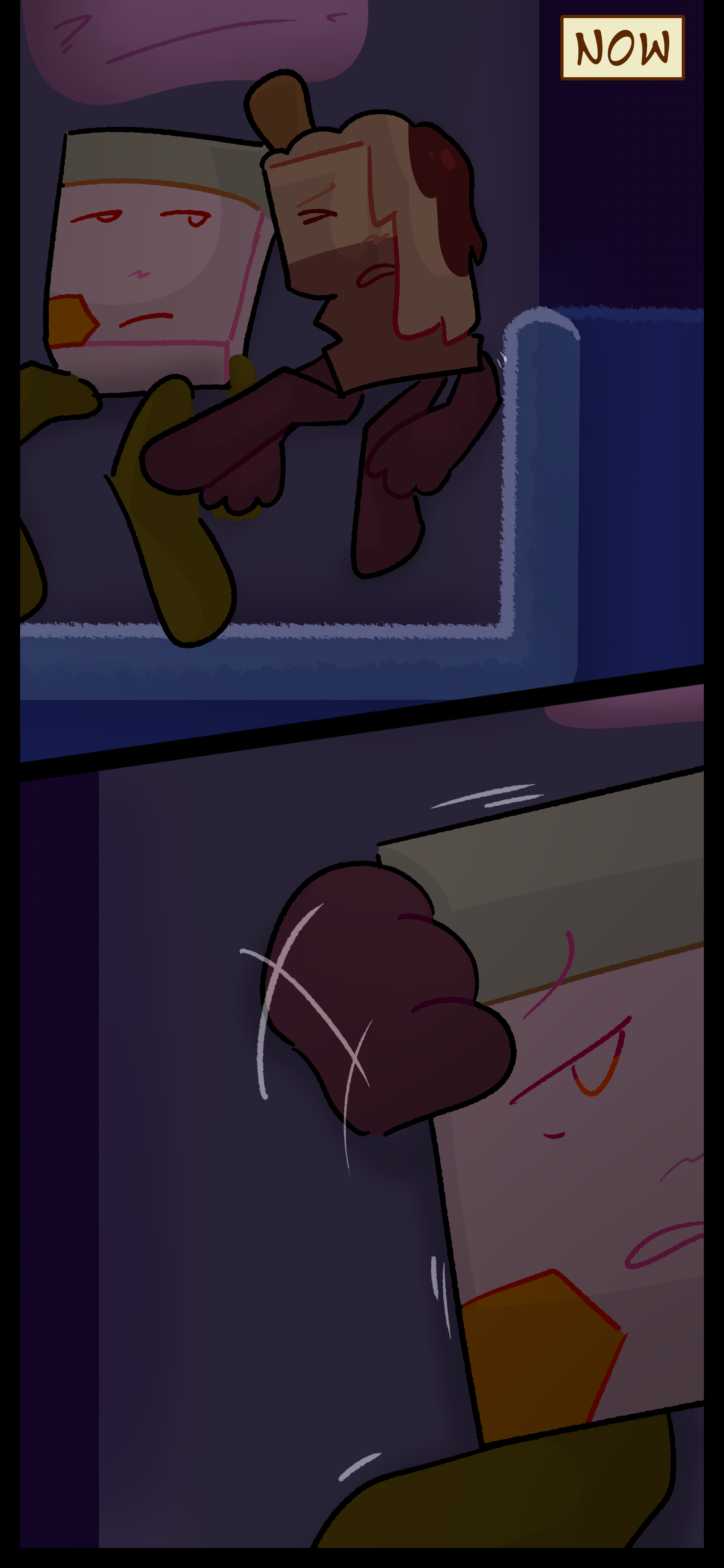 In the present Lance lays next to Avery ass she tries to sleep. He ponders in sadness as Avery puts an arm around him.