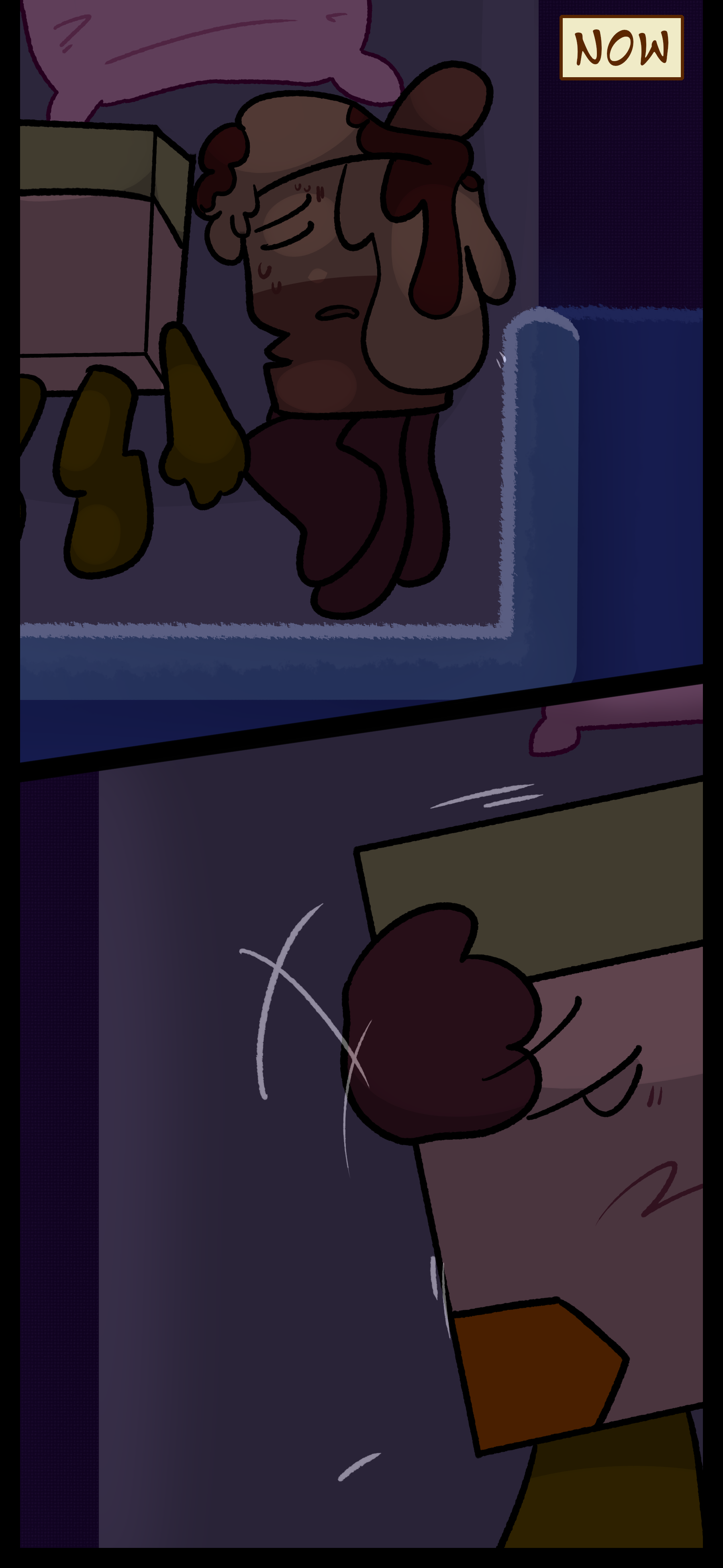 In the present Lance lays next to Avery ass she tries to sleep. He ponders in sadness as Avery puts an arm around him.