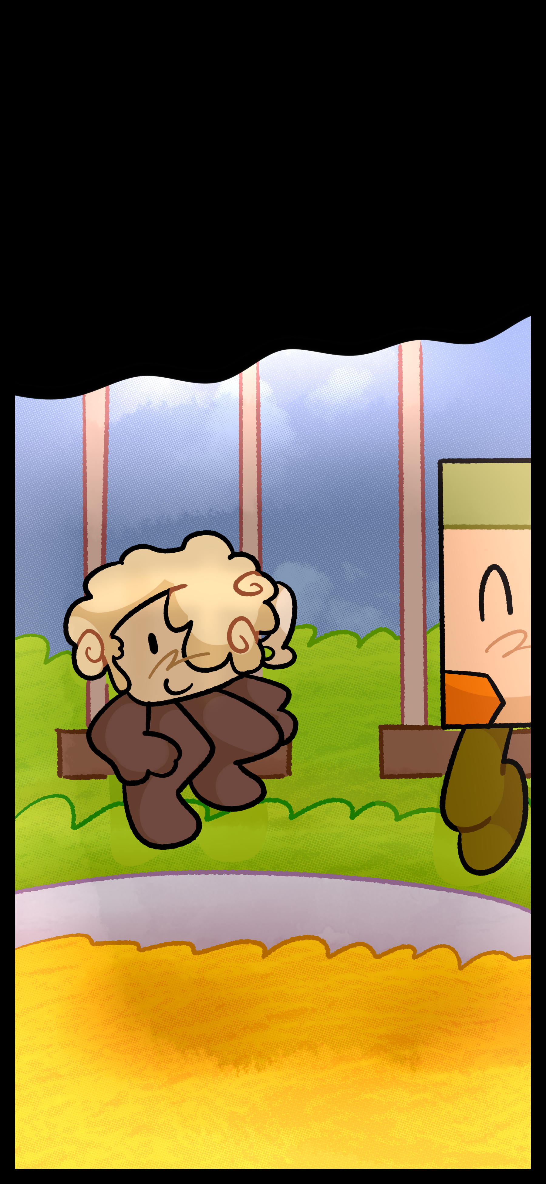 Lance remembers spending time with Lora on the swings.