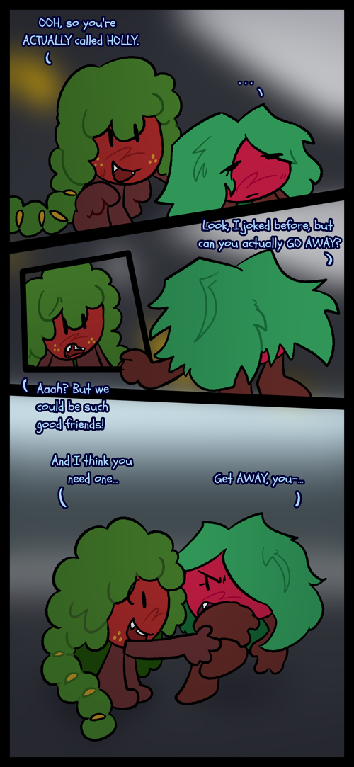 One page of a simple comic. Featuring Strawberry and Holly between Happy Rebirthday and Parallel.